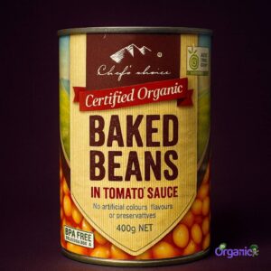 Chef's Choice Organic Beans Baked in Tomato Sauce (400g) Australia