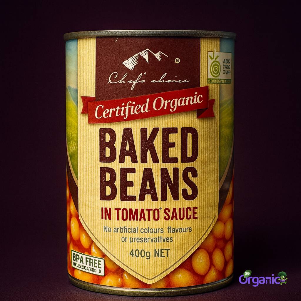 Chef's Choice Organic Beans Baked in Tomato Sauce (400g) Australia