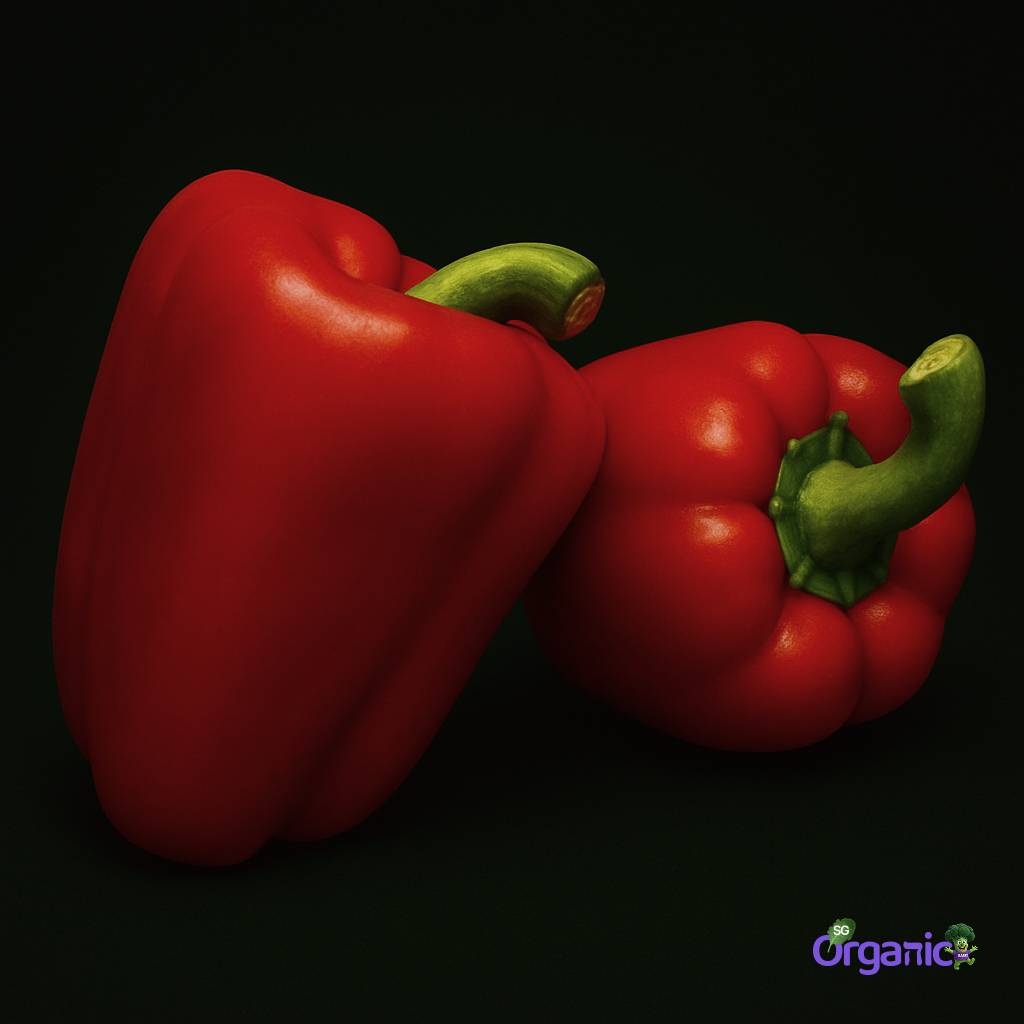 Organic Capsicum - Red (each) Australia